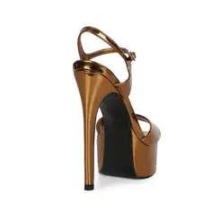Sandalia Plataforma Nora Metalico Bronze