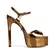 Sandalia Plataforma Nora Metalico Bronze