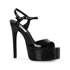 Sandalia Plataforma Nora Verniz Preto
