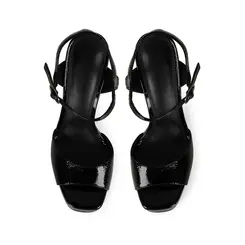 Sandalia Plataforma Nora Verniz Preto
