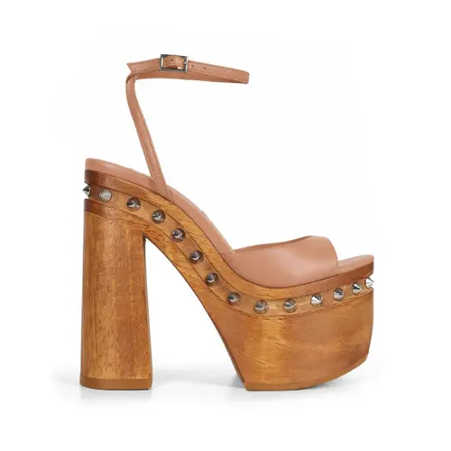 Plataforma Myst Couro Nude