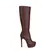 Bota Eloah Cano Longo Couro Marrom