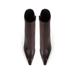 Bota Selene Couro Marrom