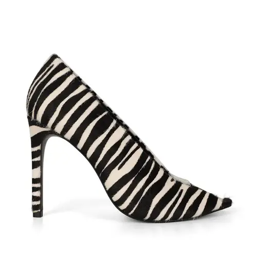 Scarpin Raven Couro Pelo Zebra