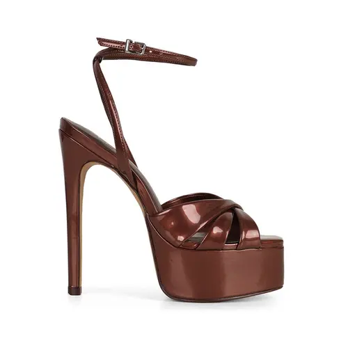 Sandalia Plataforma Dolce Marrom