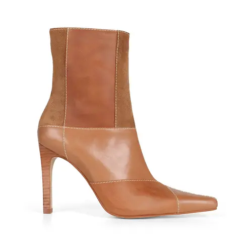 Bota Arielle Couro Conhaque