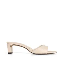 Mule Cleire Couro Off White