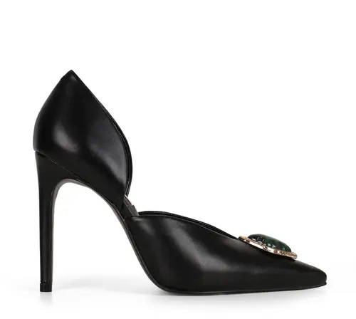 Scarpin Amélia Couro Preto