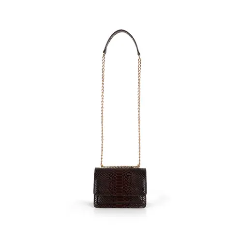 Bolsa Blair de Couro Snake Brown