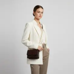 Bolsa Blair de Couro Snake Brown