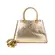 Bolsa de Couro Estampa Avestruz The Aurora Bag Ouro