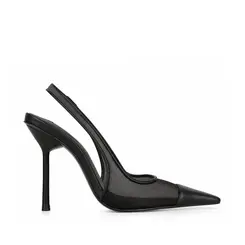 Scarpin Vivienne Tela Preto