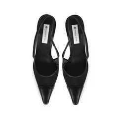Scarpin Vivienne Tela Preto