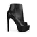 Bota Open Boot Roxanne Couro Preto