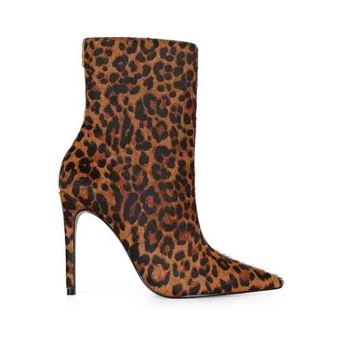 Bota Ivy Couro Pelo Leopardo
