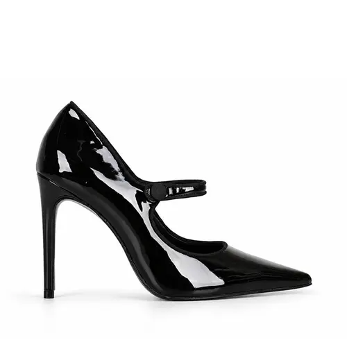 Scarpin Melissa Couro Verniz Preto Pronta Entrega