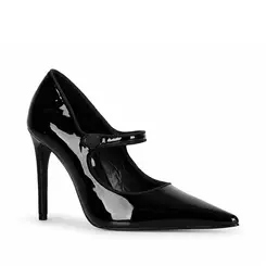 Scarpin Melissa Couro Verniz Preto Pronta Entrega