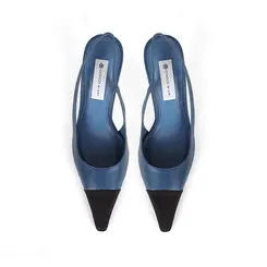 Scarpin Cindy Couro Azul