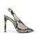 Peep Toe Alessia Couro Snake Preto e Branco