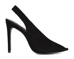 Peep Toe Alessia Couro Preto