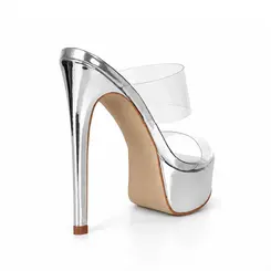 Mule Plataforma Kaila Vinil Cristal