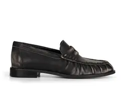 Mocassim Martina Couro Destroyed Preto