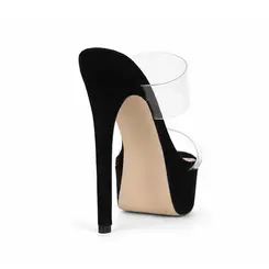 Mule Plataforma Kaila Preto Vinil