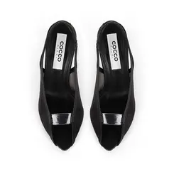 Scarpin Alessia Tela Preto