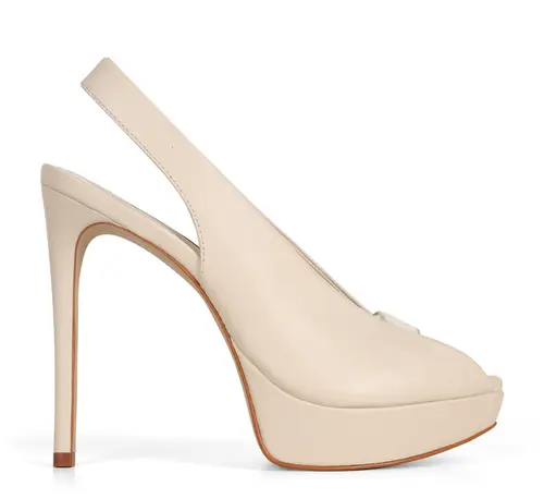 Sandália Plataforma Mavie Couro Off White
