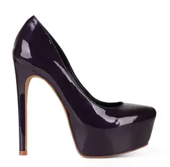 Plataforma Leonor Couro Verniz Roxo