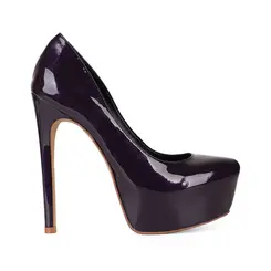 Plataforma Leonor Couro Verniz Roxo
