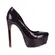 Plataforma Leonor Couro Verniz Roxo