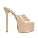 Sandalia Plataforma Debbie Perolizado Creme