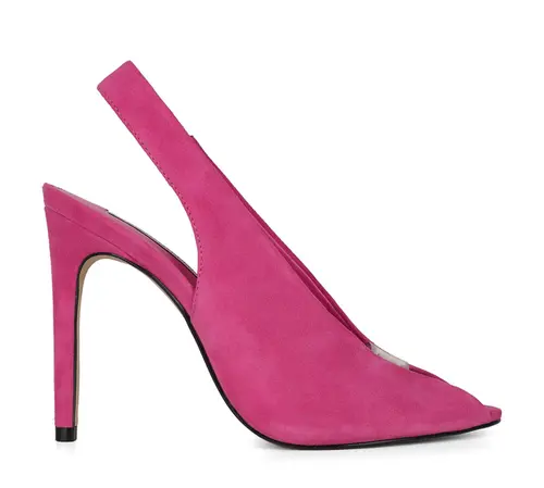 Peep Toe Alessia Couro Rosa