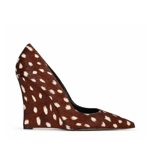 Scarpin Anabela Raya Animal Print