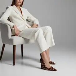 Scarpin Anabela Raya Animal Print