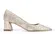 Scarpin Vesper Couro Snake Claro