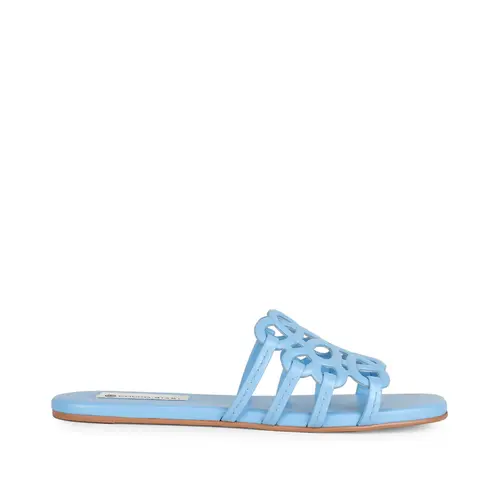 Rasteira Brisa Couro Azul