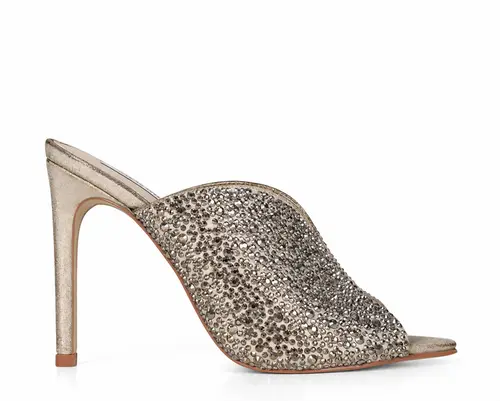 Mule Riviera Metalizado Creme