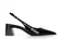 Scarpin Slingback Ritta Couro Preto