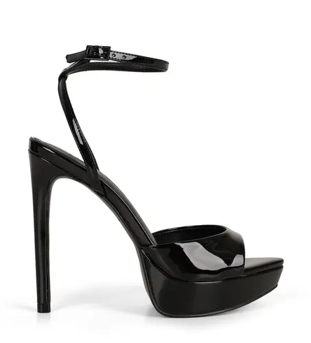 Sandalia Plataforma Yana Couro Preto