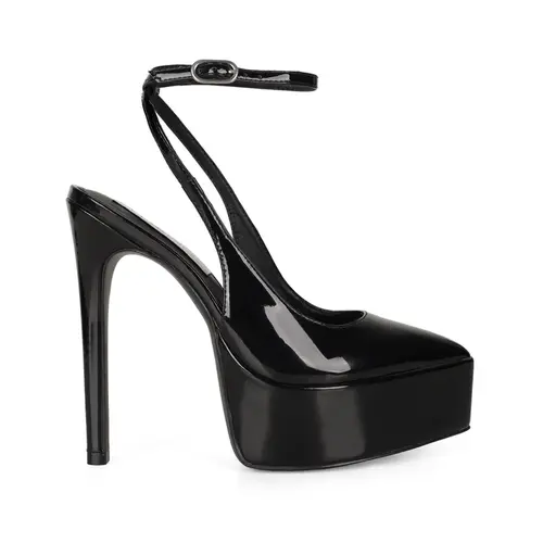 Sapato Plataforma Elle Couro Preto