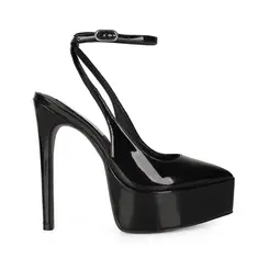 Sapato Plataforma Elle Couro Preto