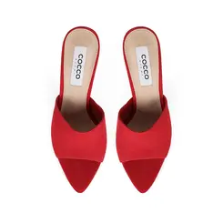 Mule Yasmin Couro Vermelho