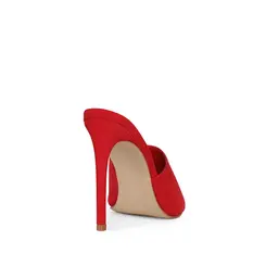 Mule Yasmin Couro Vermelho