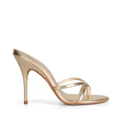 Mule Paula Couro Ouro