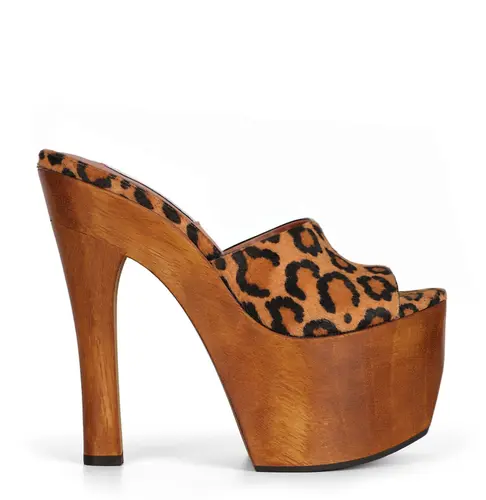 Sandalia Plataforma Joana Couro Leopardo