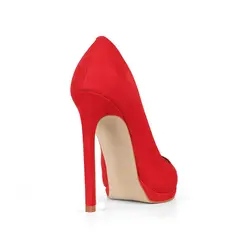 Scarpin Giovanna Couro Nobuck Vermelho