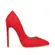 Scarpin Giovanna Couro Nobuck Vermelho