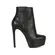 Bota Plataforma Eloah Couro Preto